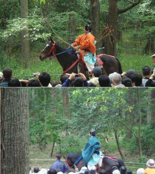 京都下鴨神社で流鏑馬