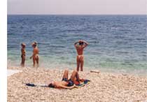 地中海の砂浜